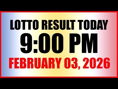 Lotto Result Today 9pm Draw February 3 2026 Swertres Ez2 PCSO
