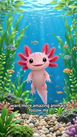Meet the Axolotl 🩷 The Animal That Can Regrow Limbs! #shorts #shortvideo