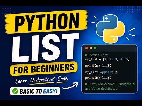 Python Lists Explained for Beginners 🔥 | Easy Tutorial