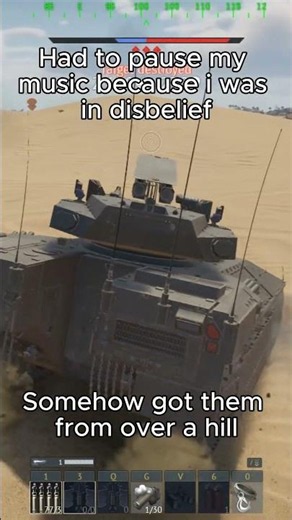 BMPT lower side snipe with 30mm apds over a hill