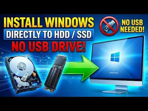 Install Windows Directly to HDD/SSD from ISO – No Pendrive Needed!