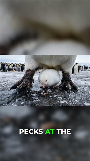 Male Penguin Refuses to Leave His Egg for 65 Days #survival #wildlife