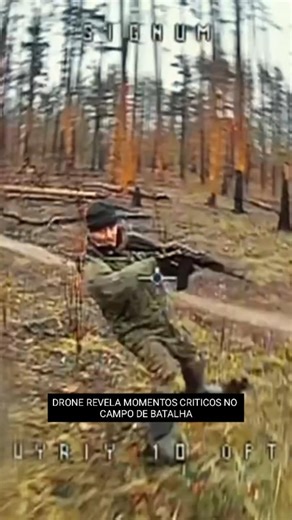 Drone revela momentos no Campo de batalha