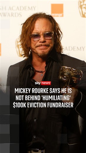 Hollywood star Mickey Rourke has told fans he is not behind a "humiliating" fundraising website set up to support him. The Oscar-nominated actor and former boxer urged well-wishers to try and get their money back as the total reached almost $100,000. #MickeyRourke #Entertainment #US | Sky News