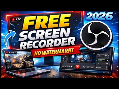 Best Free Screen Recorder for PC & Laptop 2026 🔥 No Watermark | Free Screen Recorder | OBS Studio