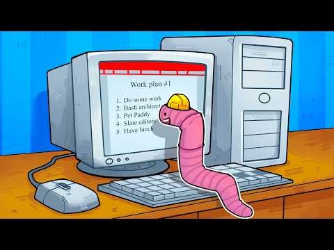 I am a worm that works from home...