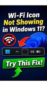 internet icon not showing on taskbar windows 11