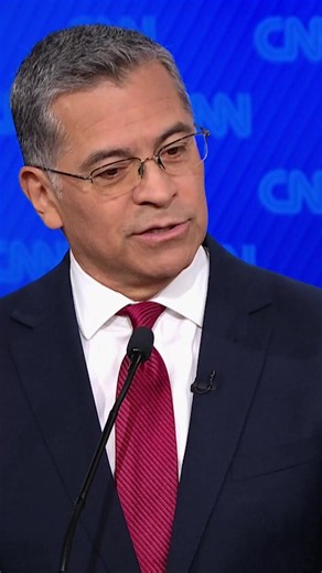 Democrat Xavier Becerra tried to tie Republican Steve Hilton to Trump's policies in the CNN debate for California governor Wednesday night.