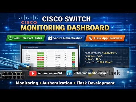 Cisco Switch Monitoring Dashboard Automation – Real-Time Port Status, Authentication & Flask App