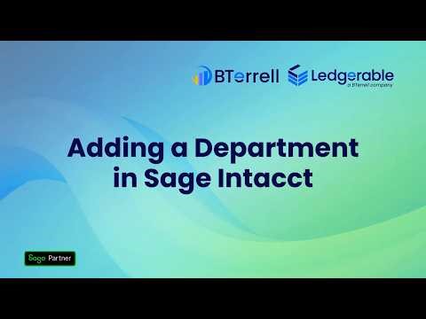 Mastering Department Setup