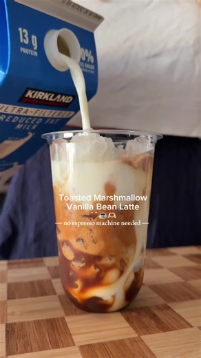 Toasted Marshmallow Vanilla Bean Iced Latte Recipe