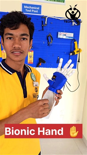 Bionic Hand Project ✋️ | prosthetic hand #stem #bionichand #arduino #techhyaku #dramitmehra #robot