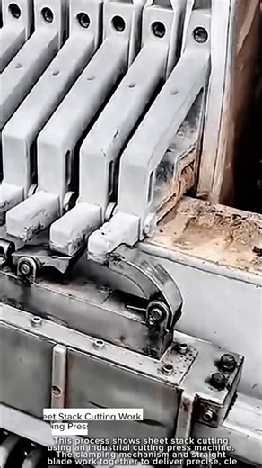 Sheet Stack Cutting Work Tool Using Industrial Cutting Press Machine #worktool