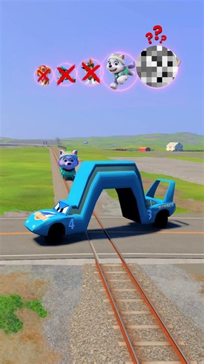 Cursed Paw Patrol Trains VS Big and Small Cringe McQueen Cars: Who wins? - BeamNG.drive