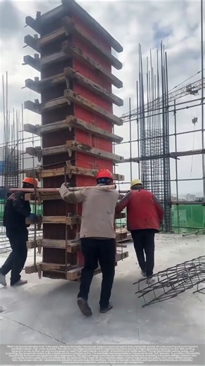 Column formwork placement without crane