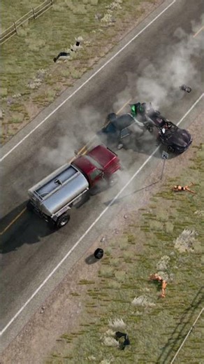 Realistic Highway Car Crashes #323