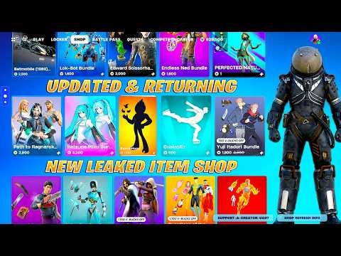 All NEW Fortnite UPDATED & RETURNING Shops (Mystery Collab, FREE Skins, RARE Bundles, JJK, Miku)