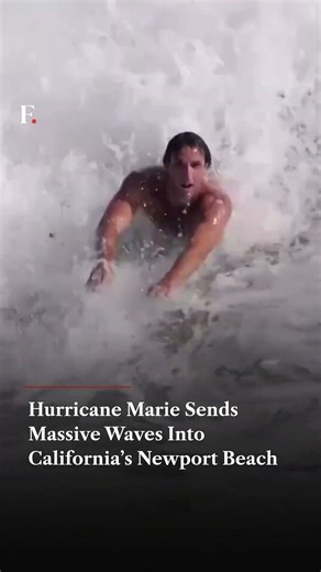 Massive Waves Hit California's Newport Beach Amid Hurricane Marie | N18G