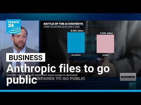 AI startup Anthropic files for IPO after reaching $965 billion valuation • FRANCE 24 English