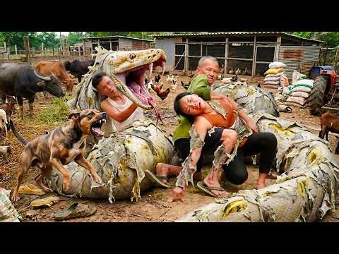 72 Hours of TERROR 😱 Giant Albino Python Attacks Farm – Family Fights to Survive! 🐍