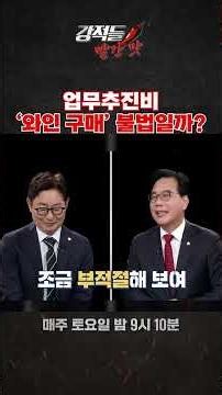 업무추진비 '와인 구매' 불법일까? #shorts #강적들