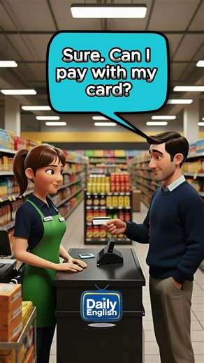 This is a shop checkout conversation | Listening & Shadowing Practice #dailyenglishtv #englishshort