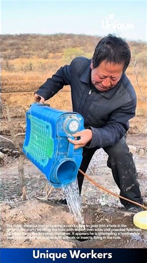 Unusual Pest Control: Man Uses Water, Chili Powder, and More to Fill Hole