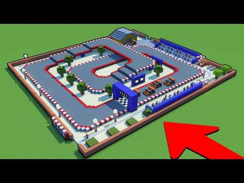How to Build a Go Kart Track In Minecraft | Step By Step Tutorial 🏎️🏁🏆