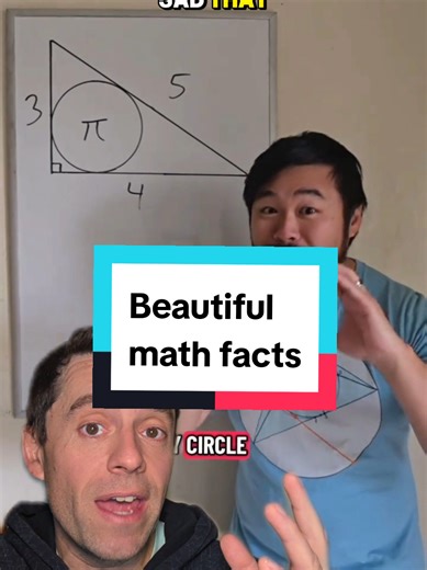 Some math facts are just beautiful and they do not need an application to real life to justify their own beauty. In this case, let's talk about pi, and right triangles and inscribed circles and Pythagorean triples! (with @Howie Hua ) #math #mathtok #pi #learnontiktokcontest #educatoraward