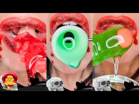 Spooky Halloween Horror Food Satisfying ASMR Mouth Sounds