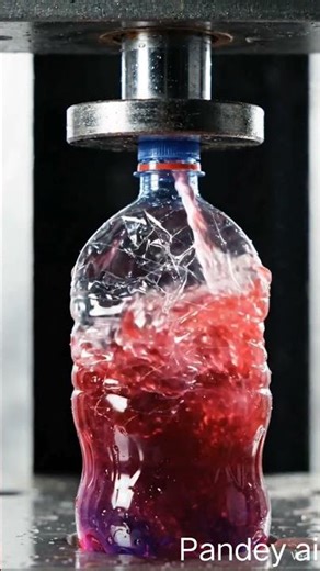 Bottle Will EXPLODE Under Hydraulic Press? 😳💥 #shorts #hydraulicpress #satisfying #viral#plsgoviral