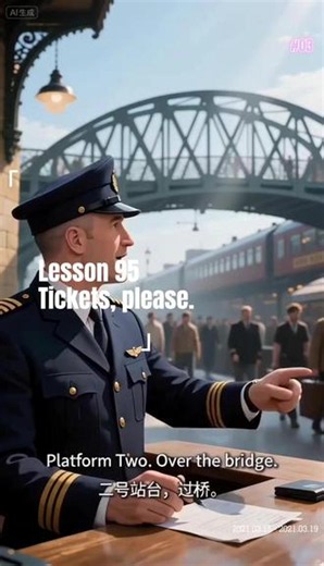 Lesson 95 Tickets, please. Be The Highlight🎭Let's dream together come true✨#新概念 #新概念英语 #即梦AI #即梦AI初始玩家录入中 #去洛杉矶找远哥喝酒 太火了！啥意思？ #mask #何校长 #艾菲ify #蛋哥 #Mark #盖文 #金子 #鱼有鱼