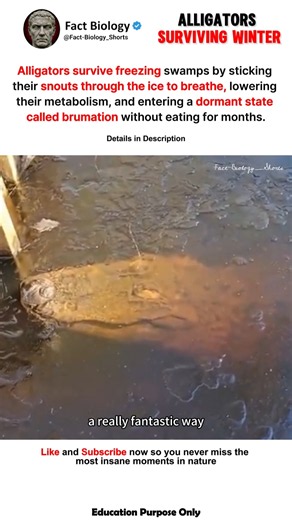 This Freezing Alligator Is Considered the Ultimate Survivalist! 🐊 #alligator