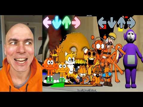FNF Sliced Tinky Winky VS Annoying Orange But All Orange Characters Join