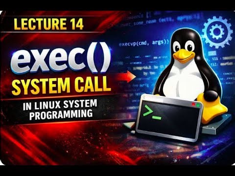 Lecture 14: exec() System Call in Linux | Process Replacement | exec Family of System Calls in Linux