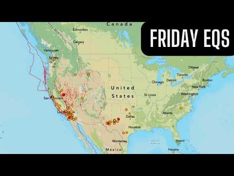 Friday Earthquake activity report. Incoming G2 Solar Storm expected tonight with Aurora activity.