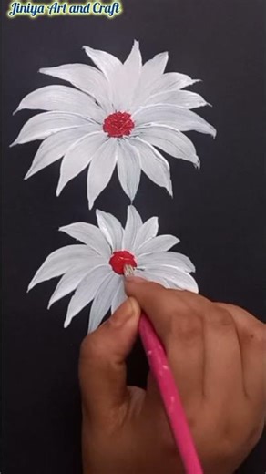 Acrylic Flower painting #ArtForBeginners, #FlowerPainting #AcrylicTutorial, #youtubeshort#EasyArt
