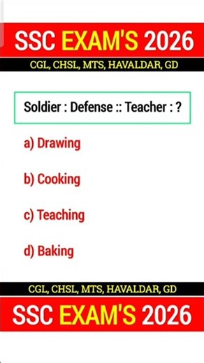SSC MTS 2026 Reasoning Practice | Top 5 Questions 🚀 #sscmts #shorts
