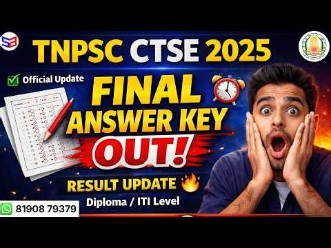 TNPSC CTSE DIPLOMA / ITI LEVEL EXAM 2025 - FINAL ANSWER KEY OUT - Sparks Academy