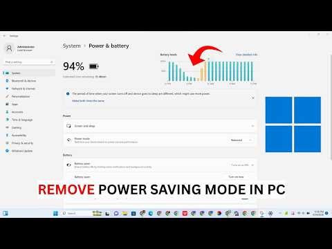 How To Remove Power Saving Mode In PC