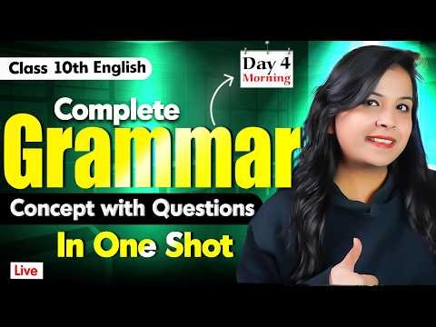 Complete Grammar in One Shot Class 10th English | Concept with Questions🔥 | Science and fun