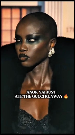 ANOK YAI JUST ATE THE GUCCI RUNWAY 🔥#anokyai #gucci #supermodel