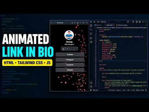 I Built an Animated Link in Bio Website 🌊 | HTML, Tailwind CSS & JavaScript
