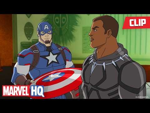 Black Panther Returns Captain America's Shield 🛡️ | Marvel's Avengers Assemble | @MarvelHQ