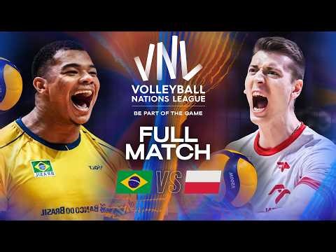 Brazil 🇧🇷 vs. Poland 🇵🇱 | VNL 2025 - Full Match | Week 2