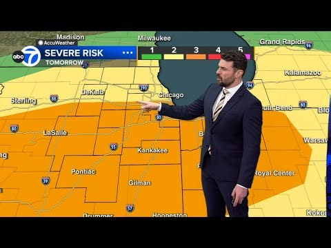 ABC7 AccuWeather Forecast: Storms could bring damaging winds, hail, tornadoes to Chicago Tuesday