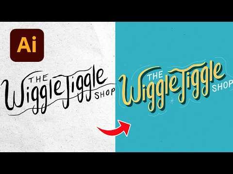 Sketch to Vector Logo Design Tutorial in Adobe Illustrator | Vectorize Hand Lettering + Pen Tool