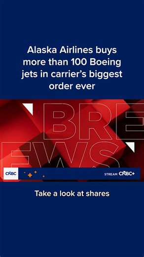 Alaska Airlines is ordering 105 more Boeing 737 Max 10 jets and five 787-10 Dreamliners in its biggest order ever. It’s Alaska’s first major Boeing order since a door plug panel blew out of a 737 Max 9 operated by the airline. The delayed 737 Max 10 isn’t yet certified by regulators and is years behind schedule, but Alaska said the purchase will help it firm up sought-after order slots through the mid-2030s. Read more: cnb.cx/4juozT7 | CNBC