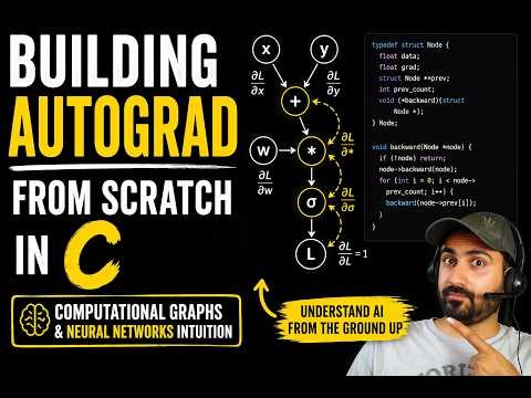 1. Building AutoGrad from Scratch in C | Computational Graphs & Neural Networks Intuition