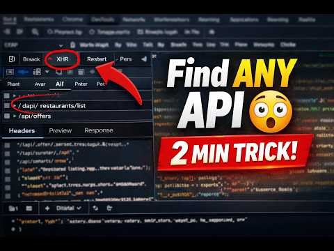 👉 How to Find Any Website API 🔥 (Chrome DevTools Beginner Guide)
